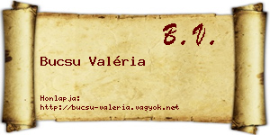Bucsu Valéria névjegykártya